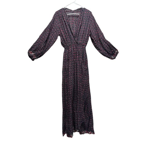 Natalie Martin Anthropologie Nico Wrap Maxi Dress Womens Medium Floral Draped - Picture 4 of 16